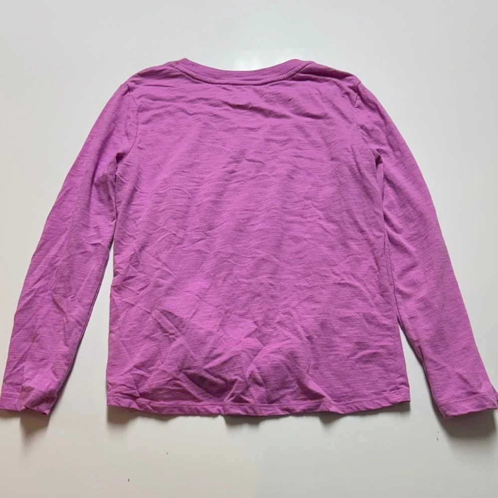 GAP Long-Sleeve Knot Front Tee - Lavender Pink size XL